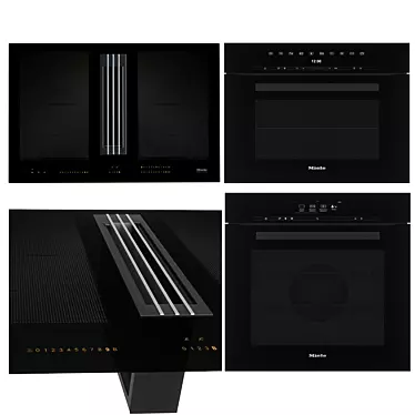 Miele ProSet: Induction Cooktop, Oven & Steam Oven 3D model image 1 
