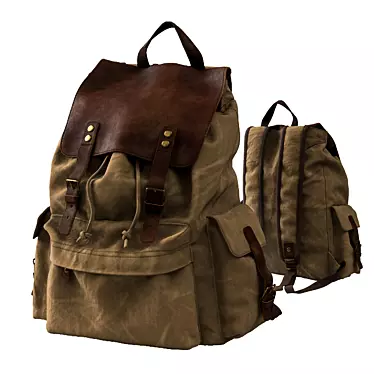 Canvas H-ANDYBAG: Stylish & Spacious 3D model image 1 