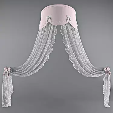 Elegant Lace Canopy 3D model image 1 