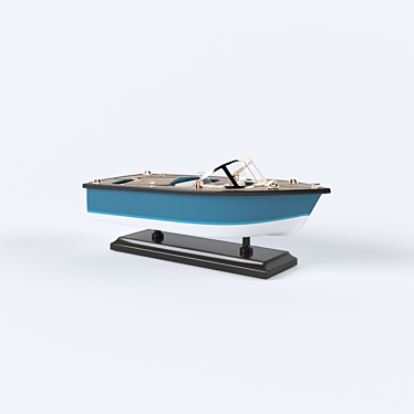 Nautical Poly Boat Decoration 3D model image 1 