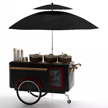 Mobile Coffee Cart: Cycling Caffeine 3D model image 1 
