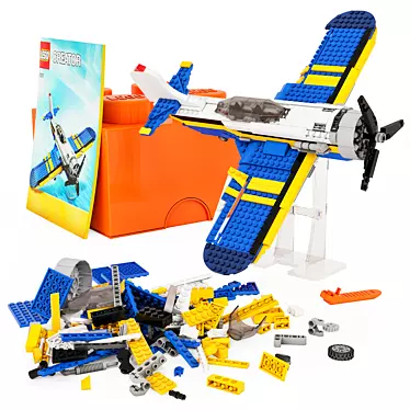 Creative Airplane Model LEGO Set 3D model image 1 