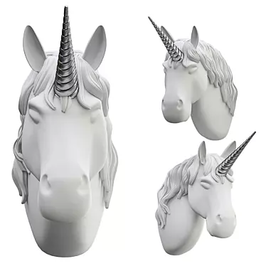 Enchanting Unicorn Wall Decor 3D model image 1 