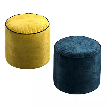 Cozy Ottoman for Ultimate Relaxation 3D model image 1 