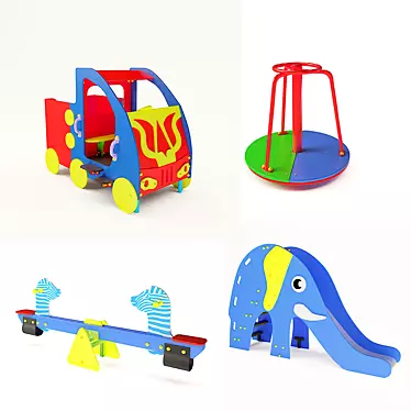Playground Fun - Equipment Set 3D model image 1 