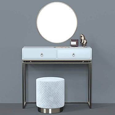 Luxury Dressing Table Set by SteelMebel 3D model image 1 