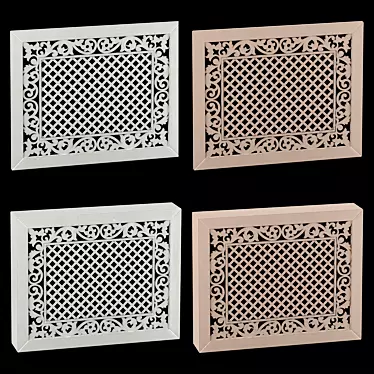 Decorative Carved Box & Panel 3D model image 1 