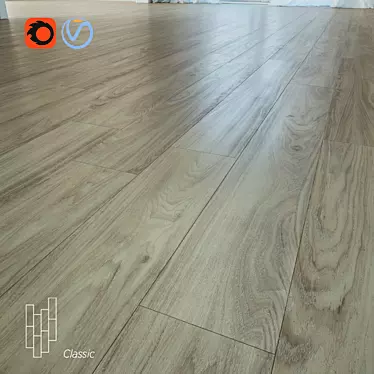 Alberta Oak Floor: Elegant, Durable, & Versatile 3D model image 1 
