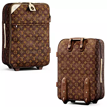 Monogram LV Suitcase: 52cm x 35cm x 20cm 3D model image 1 