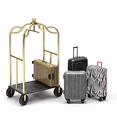 Travel Buddy Cart: Lightweight and Portable 3D model image 1 