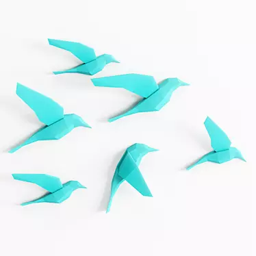 3D Papercraft Birds: DIY Wall Decor 3D model image 1 