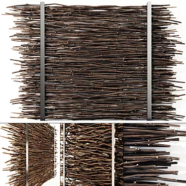 Elegant Thin Branch Firewood Decor 3D model image 1 