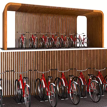 Sturdy Bicycle Parking Solution 3D model image 1 