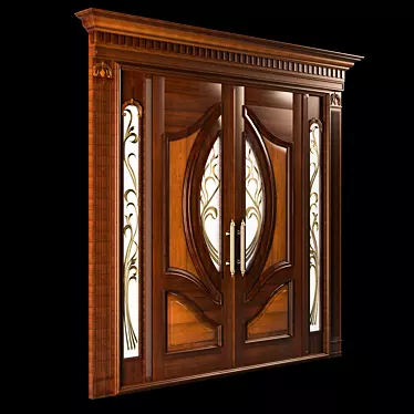 Elegant Entry: Classic Door 265cm H - 260cm W 3D model image 1 