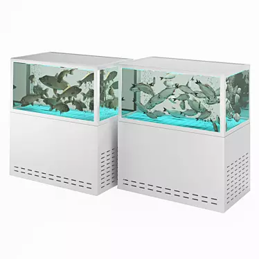 Aquatic Delight: Carp and Roach Aquarium 3D model image 1 