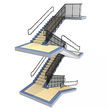Safe School Ladder: Modern Design 3D model image 1 