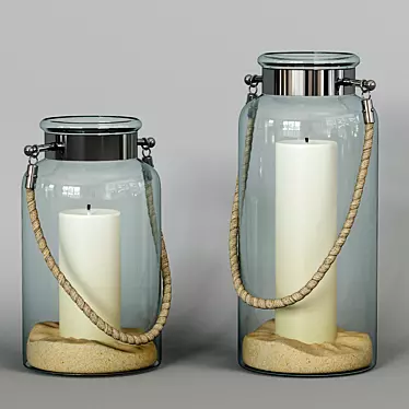Elegant Jar Candle 3D model image 1 
