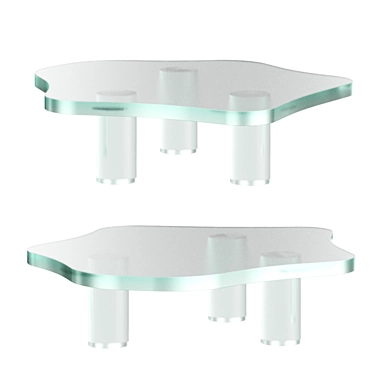 Elegant Glass Coffee Table 3D model image 1 
