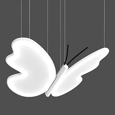 Butterfly Illumination: A Magical PVC Pendant 3D model image 1 