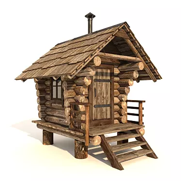 Versatile Wooden Playhouse 3D model image 1 