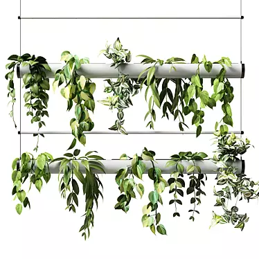 Hanging Plants in a Pipe Pot 3D model image 1 