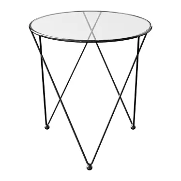 Modern Glass Table: T0170 3D model image 1 