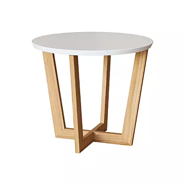 Modern Round Rondo White Table 3D model image 1 