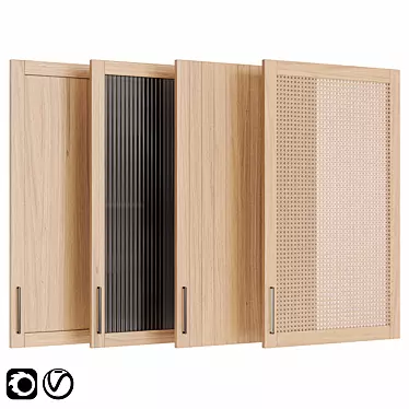Versatile Collection of Cabinet Wood Doors 3D model image 1 