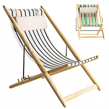 Sunset Serenity Beach Chair 3D model image 1 