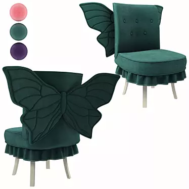 Elegant Foldable Butterfly Chair 3D model image 1 