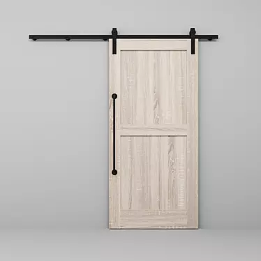 Modern Loft Sliding Doors 3D model image 1 