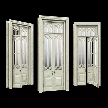 Elegant Double Door, 2900-3000x1050-1250mm 3D model image 1 