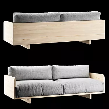 Carter Custom Sofa: Los Angeles-Made Comfort 3D model image 1 