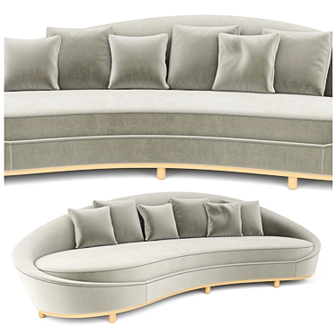 curved sofa - 3D models category