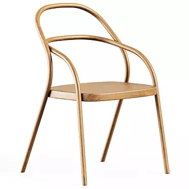 Ton Wooden Chair 002: Elegant and Functional 3D model image 1 