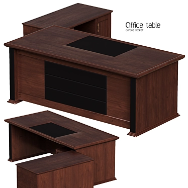 Corona Render Office Table 3D model image 1 
