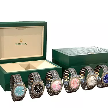 Luxury Rolex Datejust II Diamond Watch 3D model image 1 
