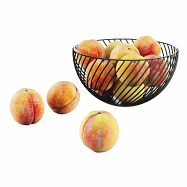 Xiaomi Mijia Peach Basket: A Charming Home Fruit Holder 3D model image 1 
