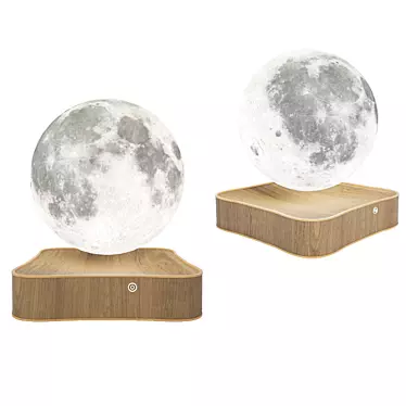  Lunar Glow: Authentic Moon Lamp 3D model image 1 