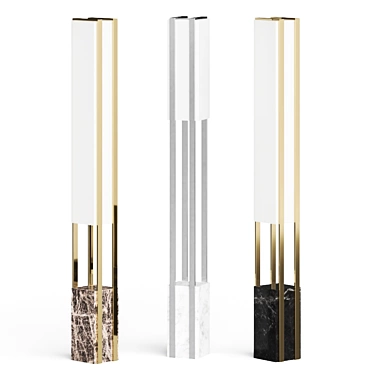  Totems: Stylish Suitcase Floor Lamps 3D model image 1 