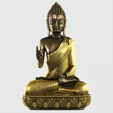 Enlightened Buddha: Lotus Meditation 3D model image 1 
