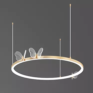 Butterfly Suspension Light: Modern LED Wall Sconce for Bedroom, Staircase, Bar - Decorative Lighting 3D model image 1 
