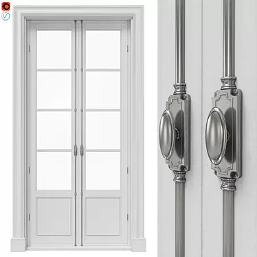 Elegant Cremones: Classic Doors 3D model image 1 