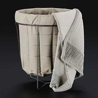 Foldable Laundry Basket 3D model image 1 