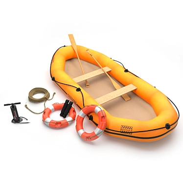 RescueMax Inflatable Boat 3D model image 1 