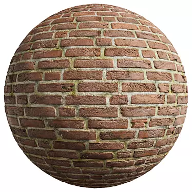 Solid Brick Wall: Authentic & Durable 3D model image 1 