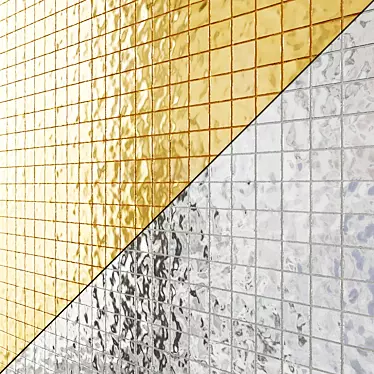 StarMosaic Metal Tiles - Golden Glossy Silver Glossy 3D model image 1 
