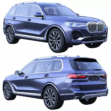 Premium BMW X7 Model - Detailed Exterior & Partially Rendered Interior 3D model image 1 