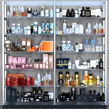 Luxury Cosmetic Shelf: Cosmetics, Perfume, Salon 3D model image 1 