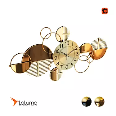 LaLume-KKK00337: Designer Wall Decor Watch 3D model image 1 